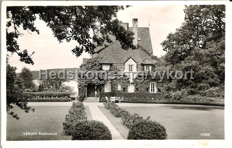 Lerum, Ekebacken. Postganget. 12 xxx 19438. Svenska Pressbyran 19200.jpg - Lerum Ekebacken.Postgånget 12 xxx 19438.Svenska Pressbyrån 19200.