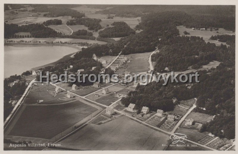 Aspenas Villastad, Lerum. Odaterat. Foto Aerotjanst.jpg - Aspenäs Villastad, Lerum.Odaterat.Foto: Aerotjänst.