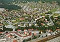Flygfoto over Lerum. Odaterat. Copyright AB H. Lindenhag, Goteborg. Tel 031 11 58 95