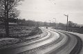 Kurvan vid Knappekulla in mot centrum. Postganget 9 februari 1963.