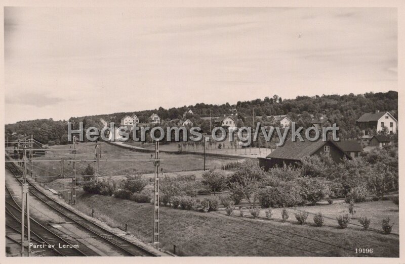 Parti av Lerum. Odaterat. Pressbyran 19198.jpg - Parti av Lerum.Odaterat.Pressbyrån 19198.